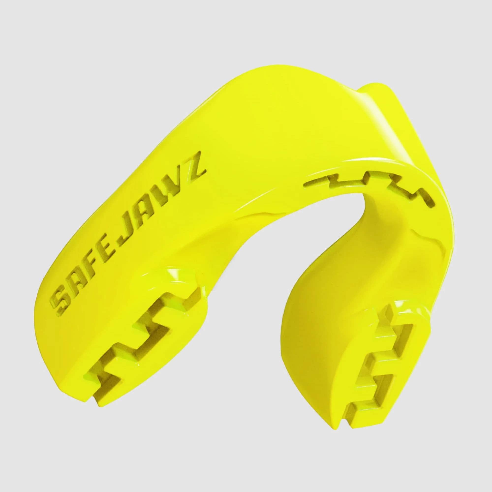 SafeJawz Intro Series tannbeskytter · Fluro Yellow – originalt produktbilde fra SafeJawz