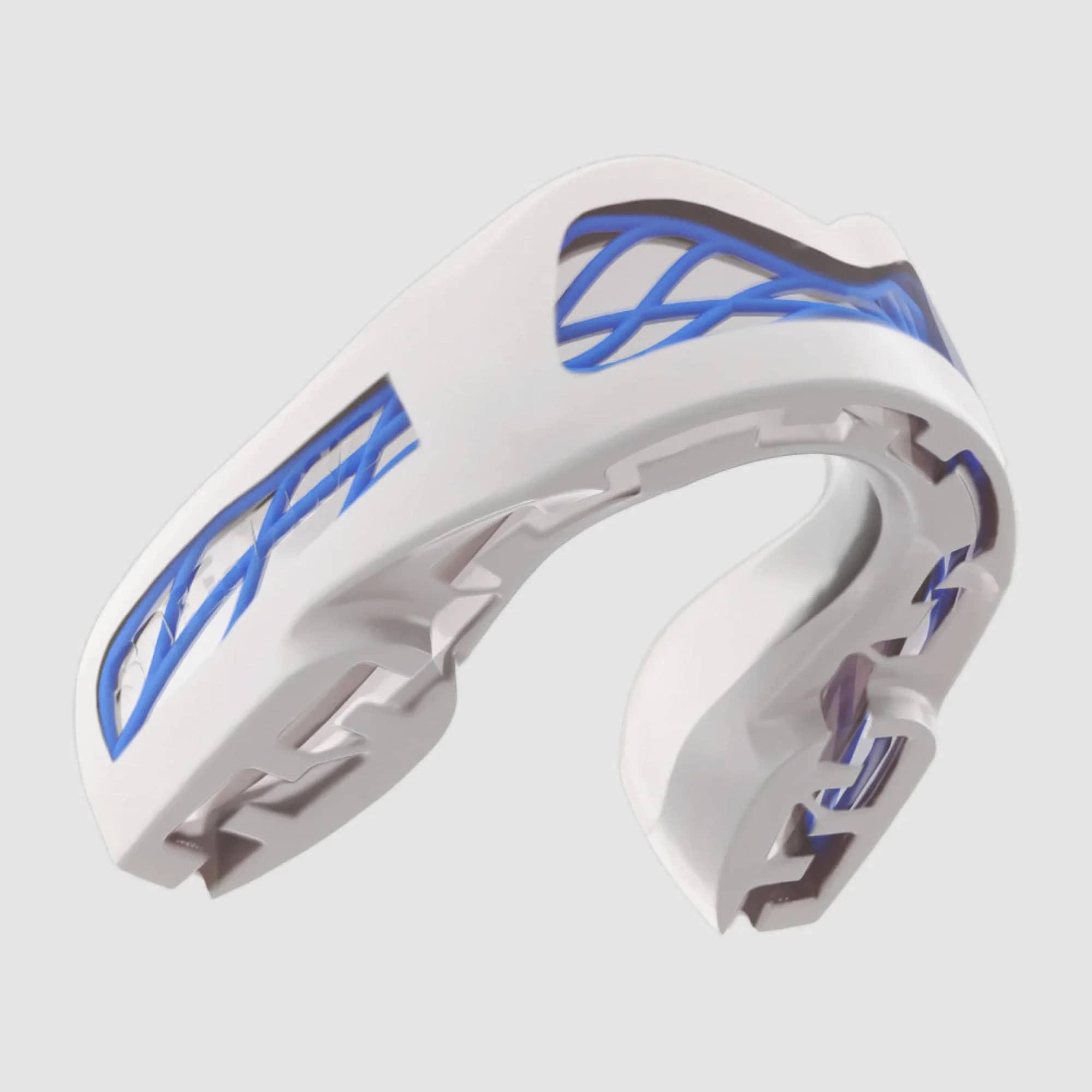 SafeJawz Nitro tannbeskytter · White & Blue · Adult – originalt produktbilde fra SafeJawz