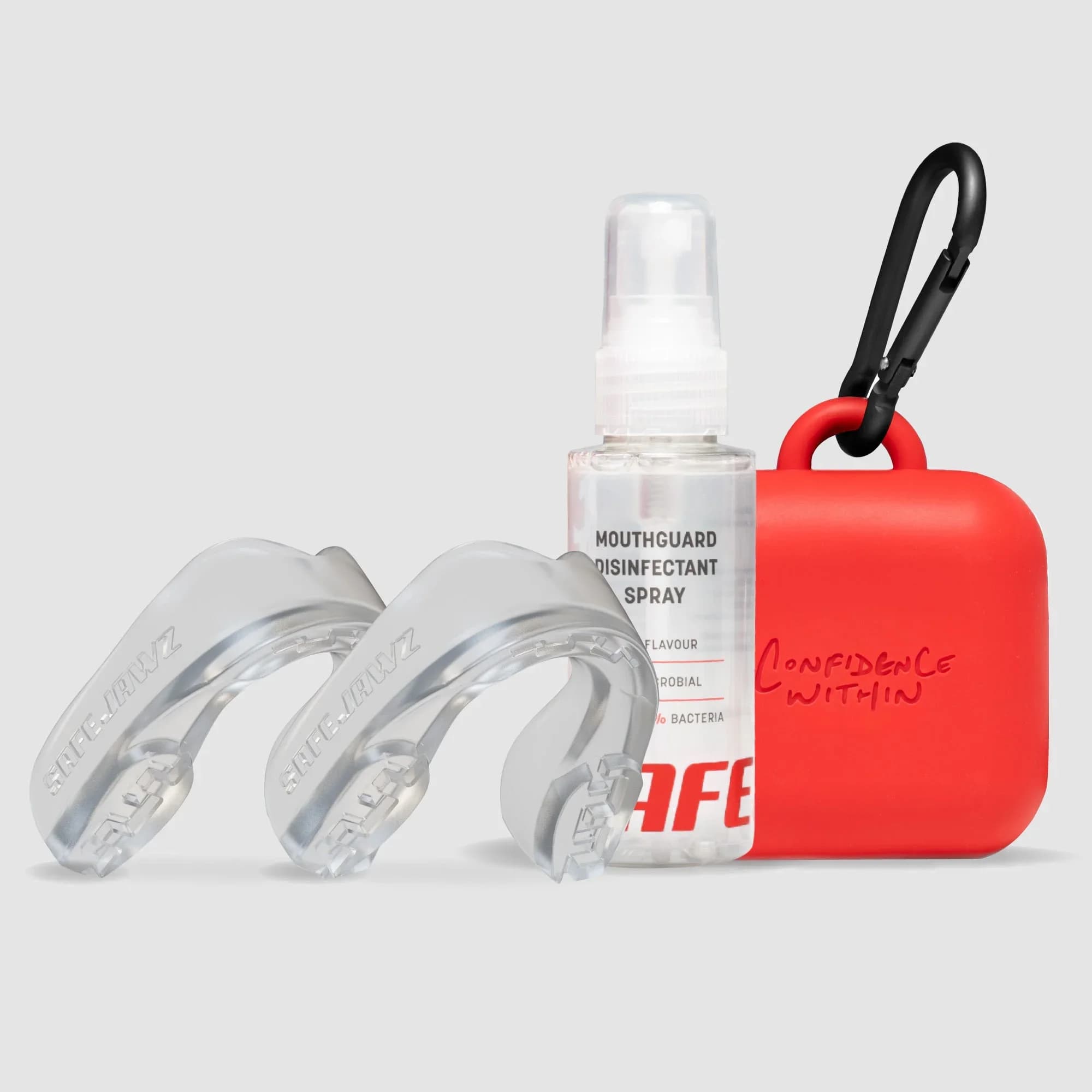 SafeJawz Intro Series Premium-pakke · Clear – originalt produktbilde fra SafeJawz