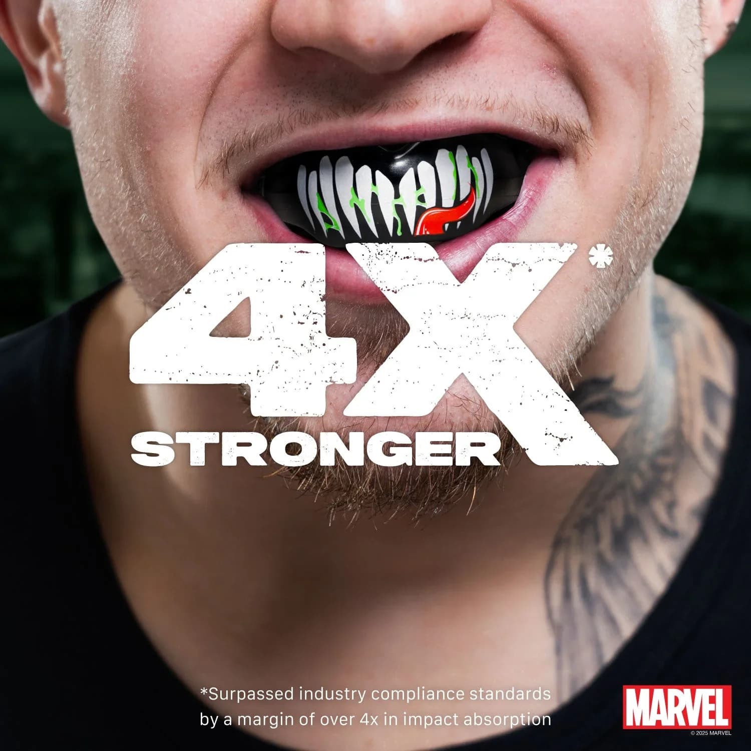 SafeJawz Marvel Ortho Venom tannbeskytter · Black – alternativt bilde fra SafeJawz