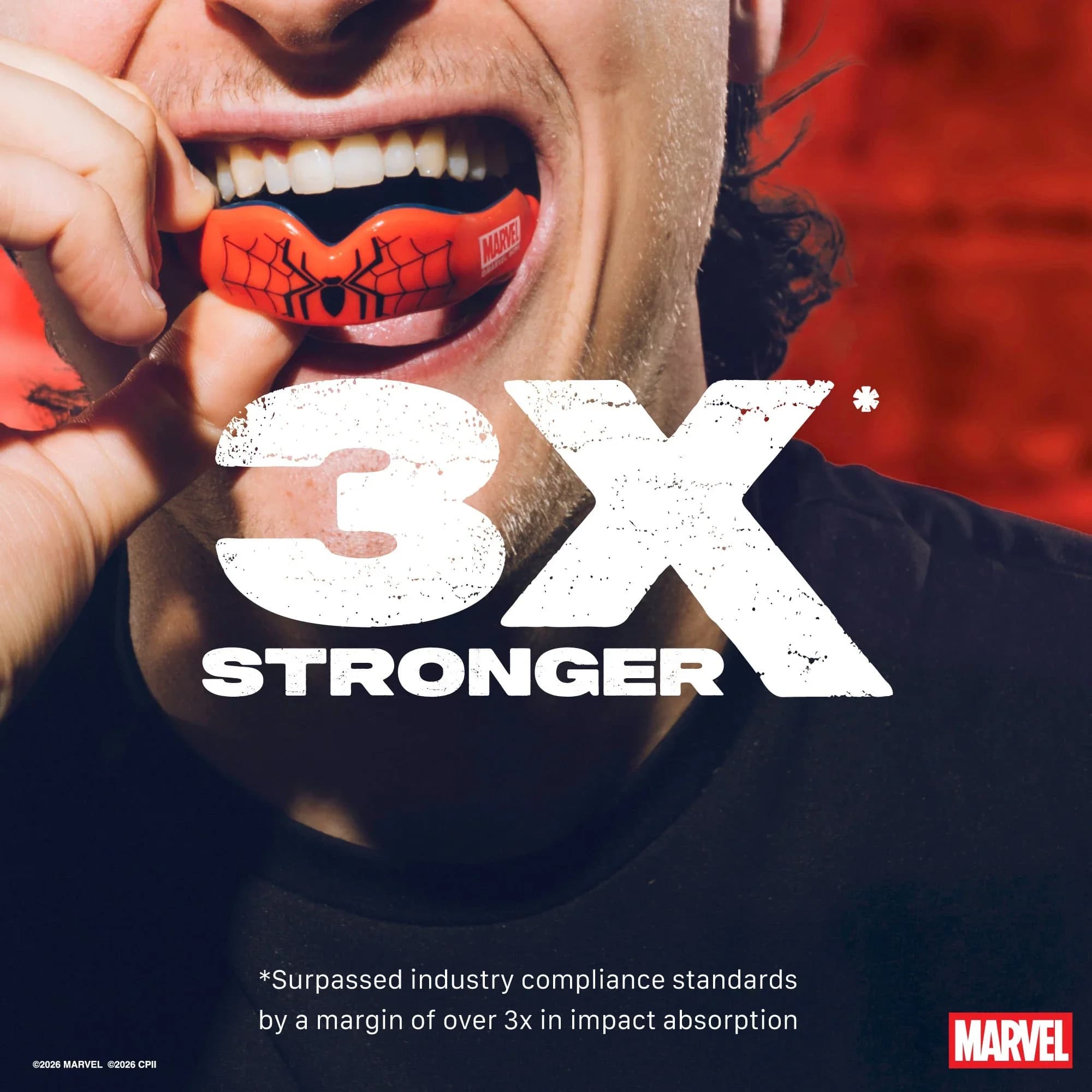 SafeJawz Marvel Spider-Man tannbeskytter · Red – alternativt bilde fra SafeJawz