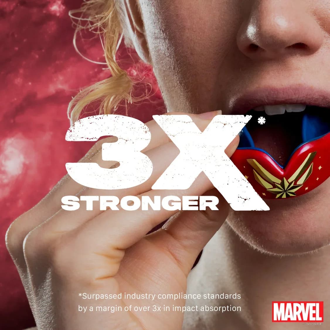 SafeJawz Marvel Captain Marvel tannbeskytter · Red – alternativt bilde fra SafeJawz